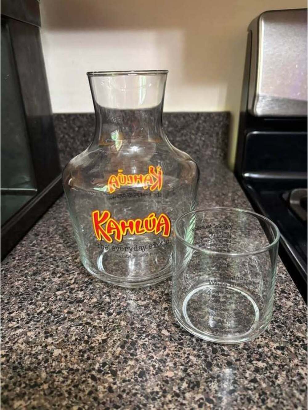 Kahlúa Glass Carafe and Recipe Glass Set